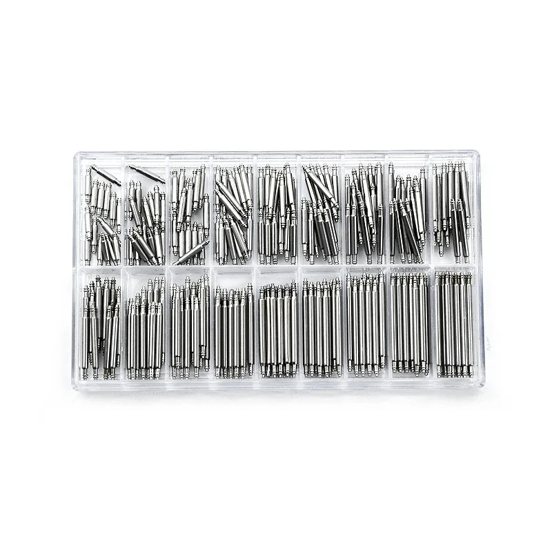 360pcs Watch PINS SPRING BARS Band Strap Link 8-25mm Repair Kit Stainless