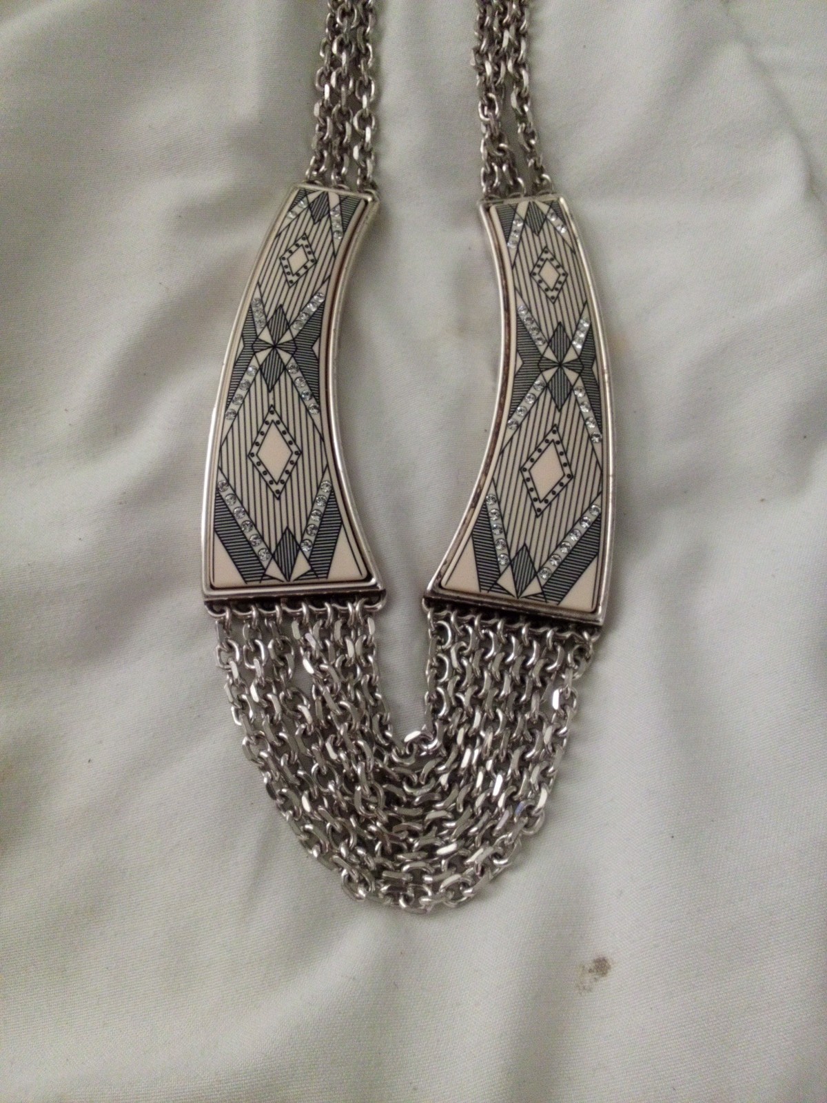 Brighton “KENYA” Collar Necklace Silver Rhinestone