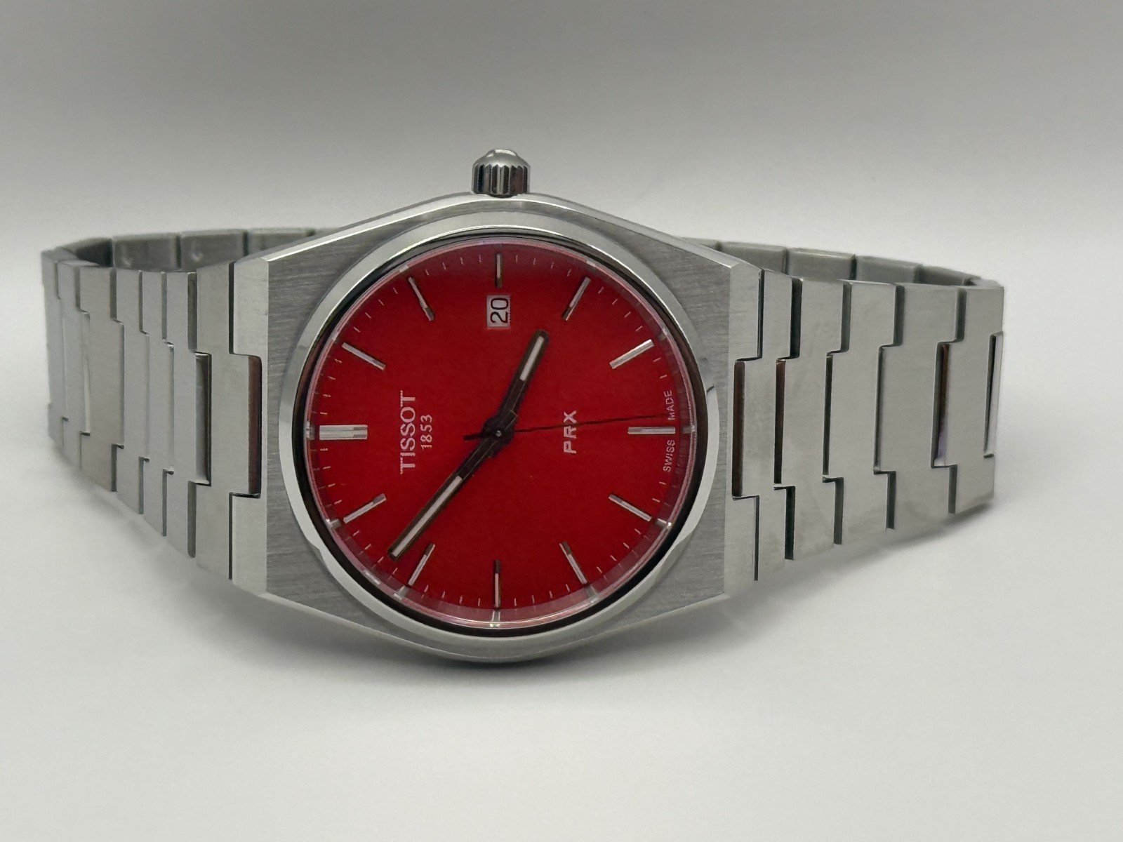 Tissot PRX 40mm Red Dial Stainless steel Adults Watch T137.410.11.421.00