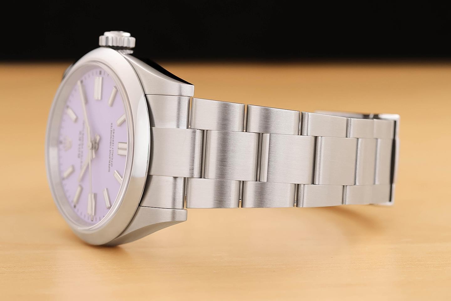 2026 CARD ROLEX OYSTER PERPETUAL 41MM 134300 LAVENDER STEEL OYSTER BAND WATCH