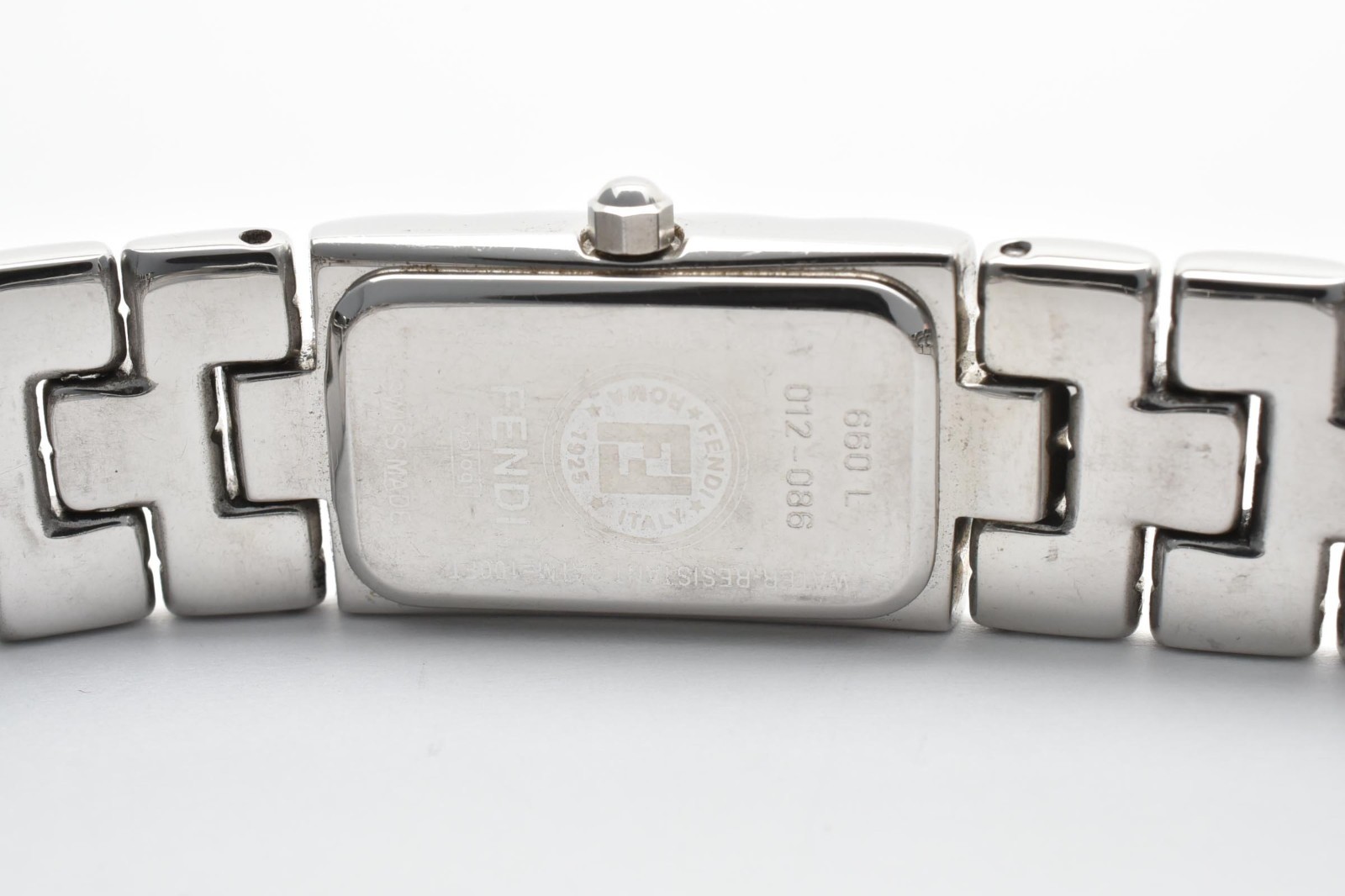 [NEAR MINT] FENDI Orologi 660L Navy Dial silver Ladies Quartz Watch From JAPAN