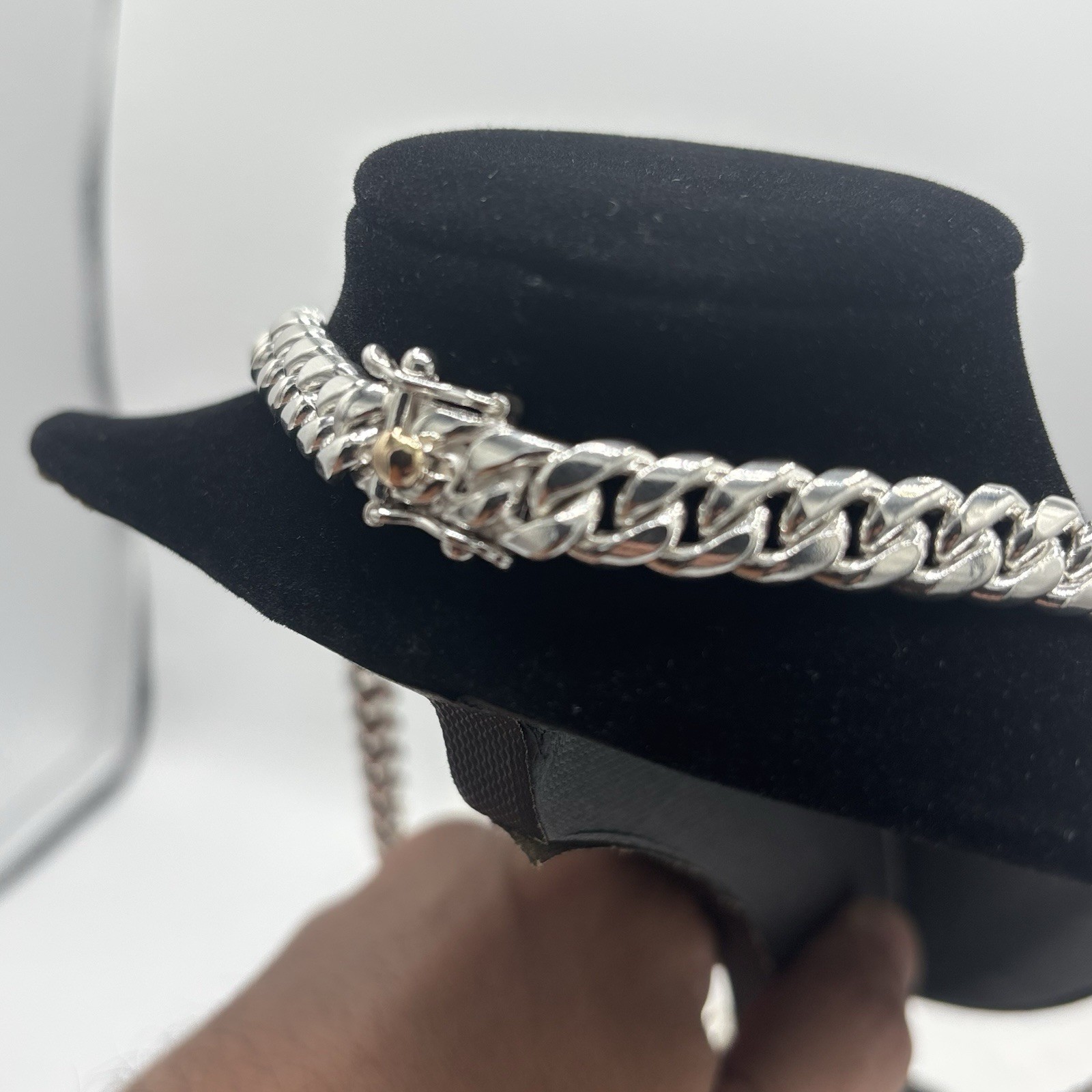 Luxury Silver Miami Cuban Chain Necklace 20 Inches