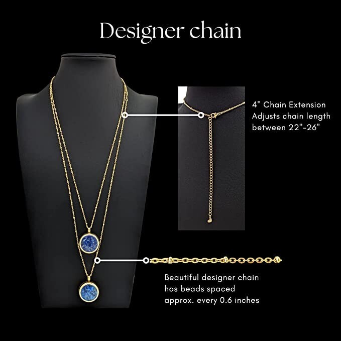 Round Pill Locket Necklace, Secure Waterproof Closure Med Box Jewelry, 26″ Chain