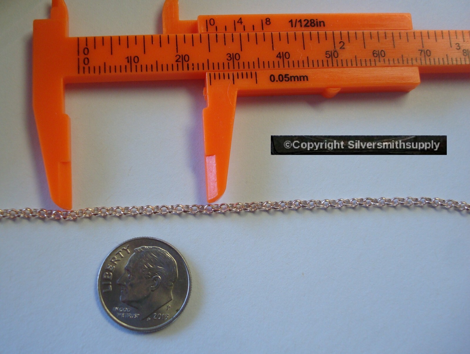 FINE Jewelry chain 12′ 2mm Lt Rose Gold cable close link chain 17 links ” CH104
