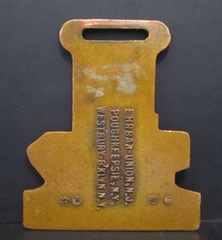 Vintage Hough Company Payloader Design Award Pocket Watch Fob Green Duck NY NJ