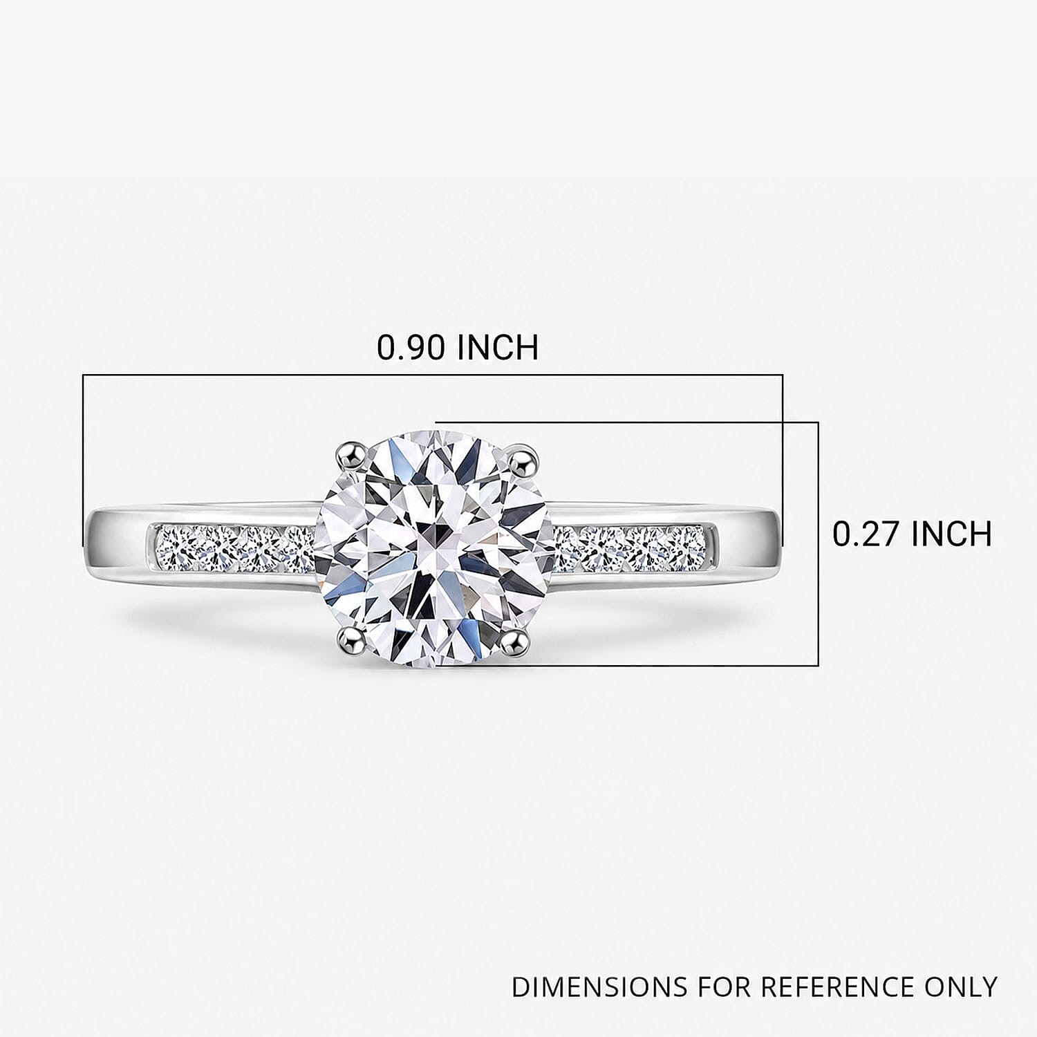 Luxuriant Lab Grown Diamond G-H SI 1.25 ctw Ring in 14K White Gold Size 9.0