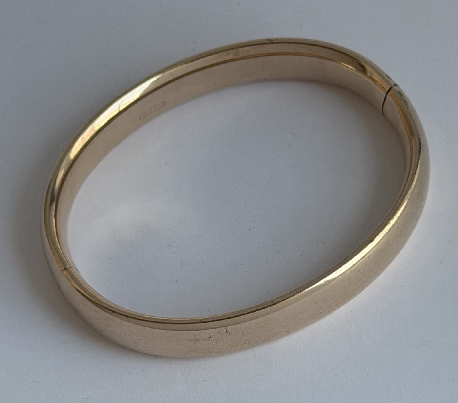 ATQ VTG F&B Pat. Gold Filled Bangle Bracelet Foster & Bailey 35 Grams 7”