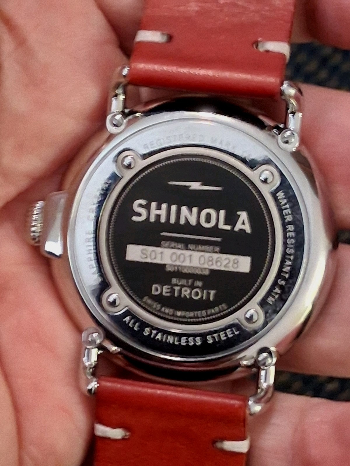 Shinola Runwell Argonite-1069 Mens Quartz Watch Stainless Steel With Box & Cards