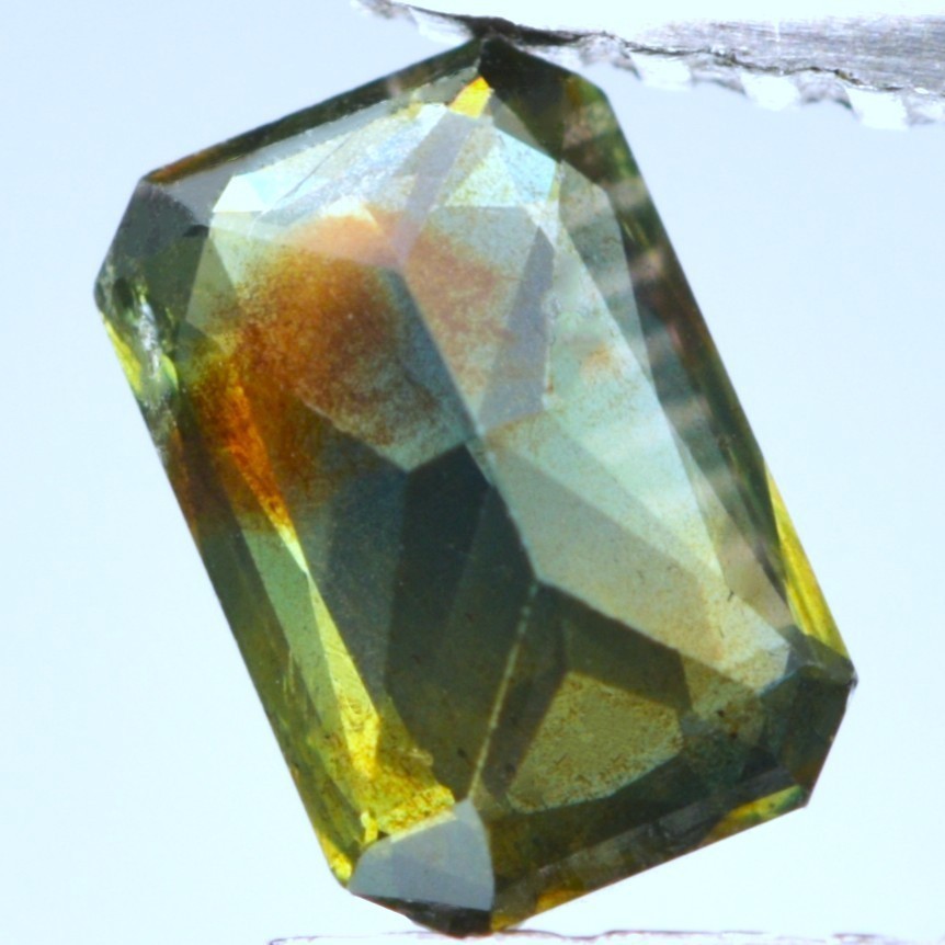 1.33Ct AIG Certified Untreated Unheated Natural Yellowish Green Ceylon Sapphire.