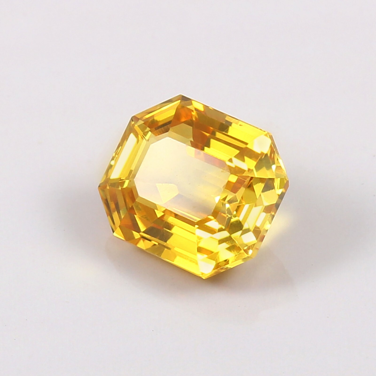 AAA Natural Ceylon Yellow Sapphire Loose Radiant Cut Gemstone 11.50×10 MM