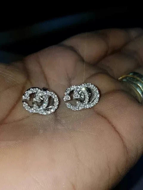 2.26 Ct Round Cut Simulated Diamond Women’s Stud Earrings 14k White Gold Plated