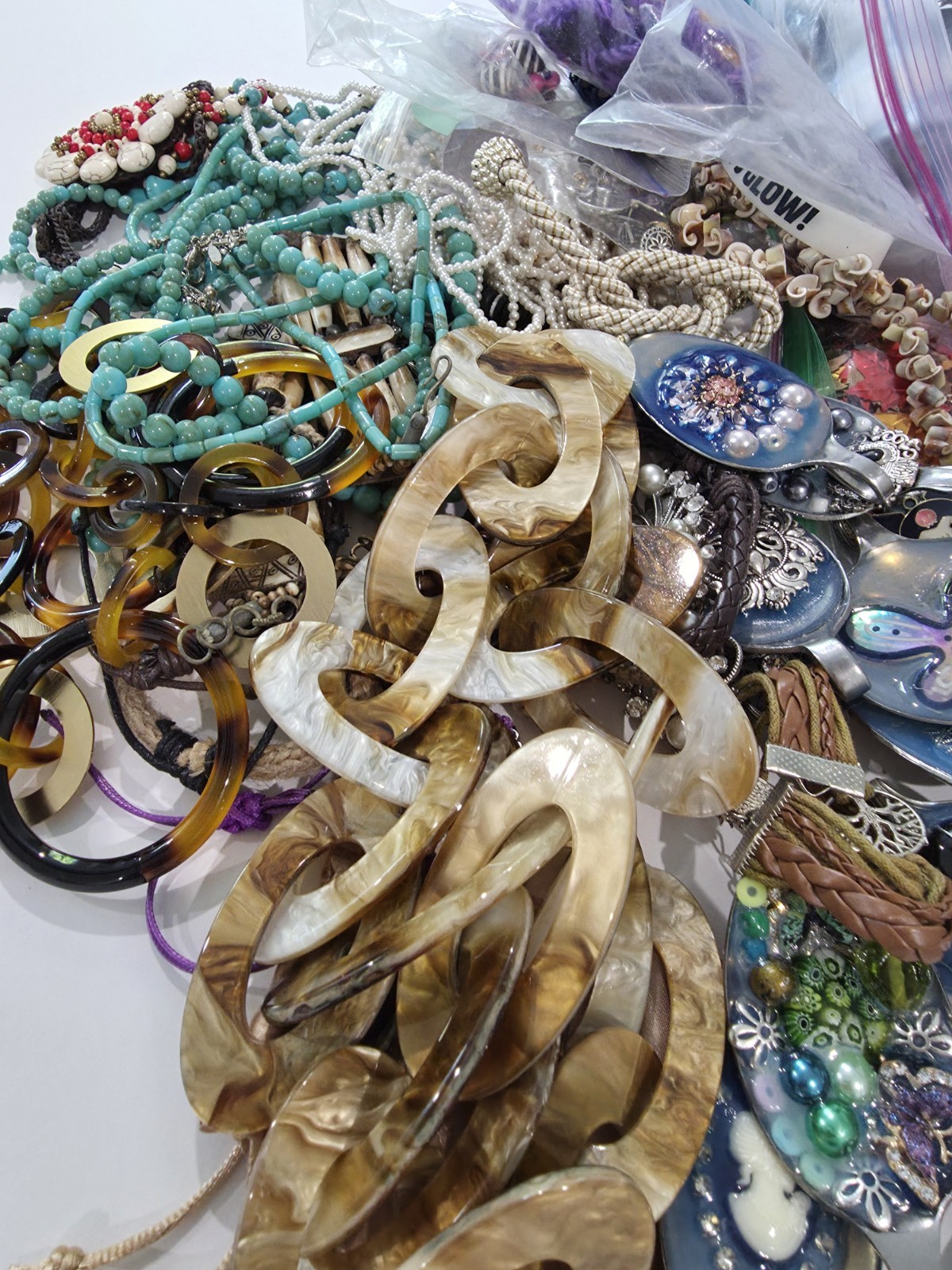 Lot 5.5 lbs of Jewelry FUN for Wear, Repair or Arts Crafts bead necklaces etc