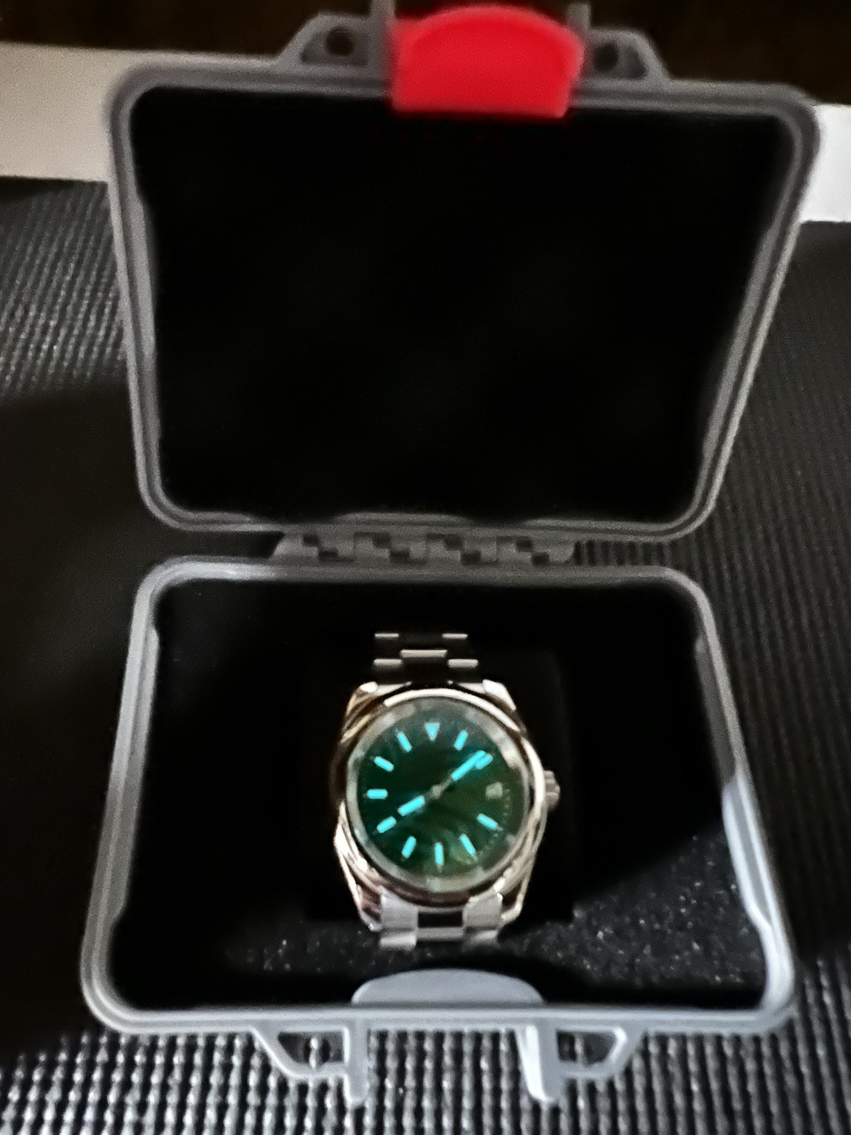 Custom Made 39mm Watch with Green Palm Dial, NH35A TMI Movement