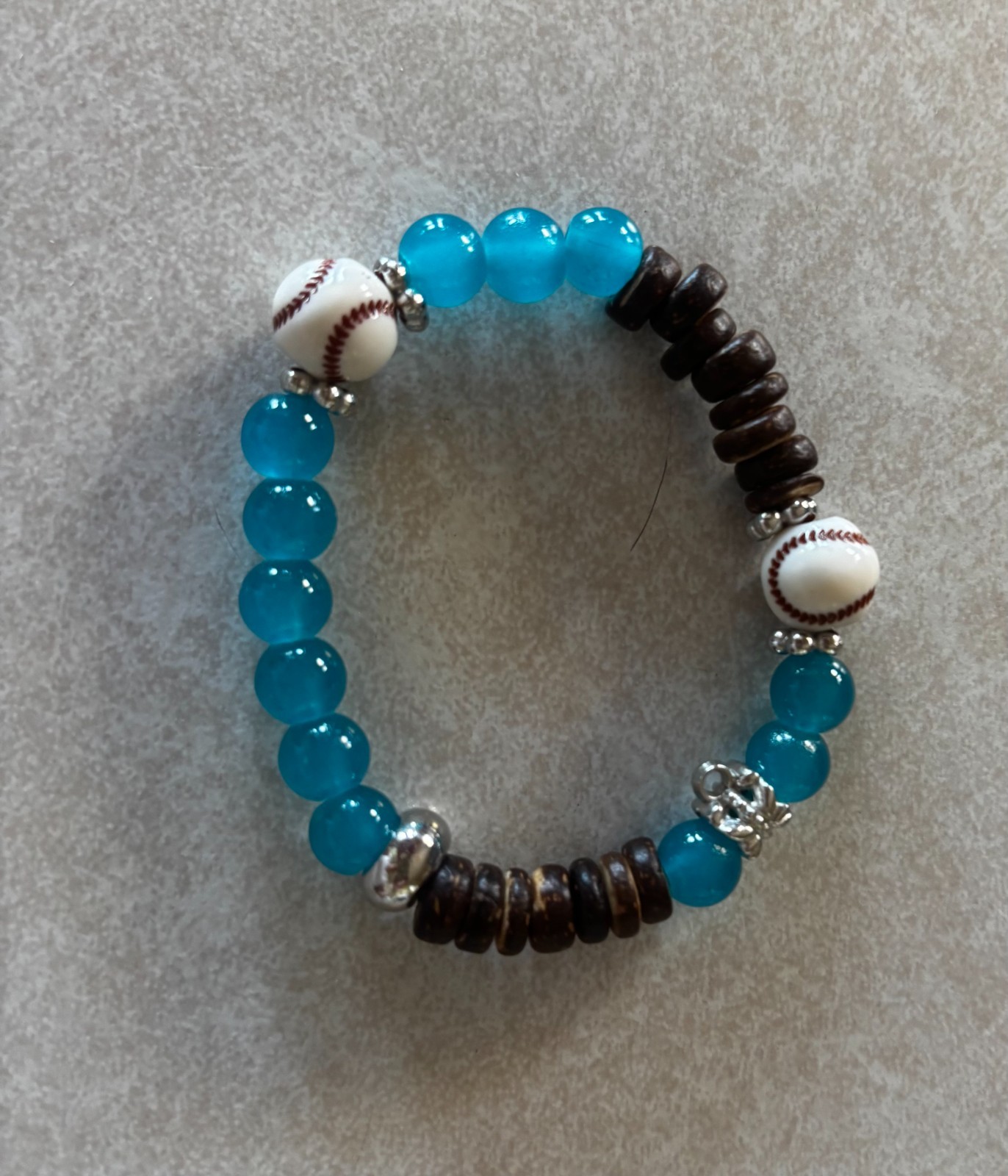 Baseball Mom Beaded Stretch Bracelet Sports Fan Jewelry Game Day – Pick Color