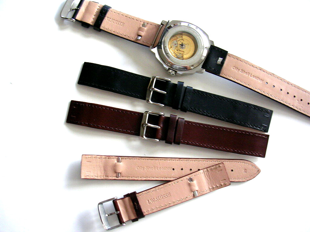 22mm Open End Aviator Pilot Leather watch band IW SUISSE 10 12 14 16 18 19 20 24