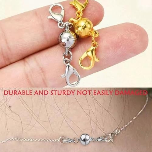 925 Sterling Silver Magnetic Necklace Clasp, Double Lobster Design, Jewelry Maki