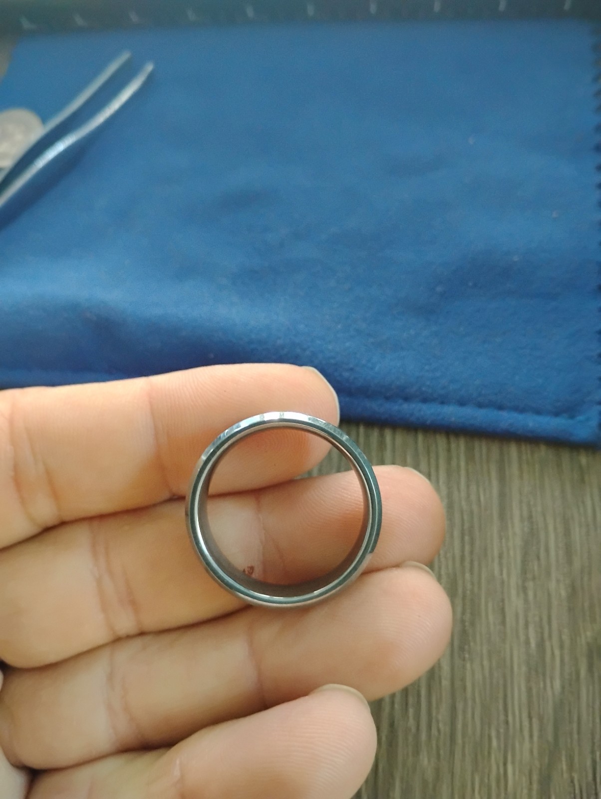 Triton Tungsten Carbide TC 850 / 14k Yellow Gold Sz 13 Band Ring Free Shipping