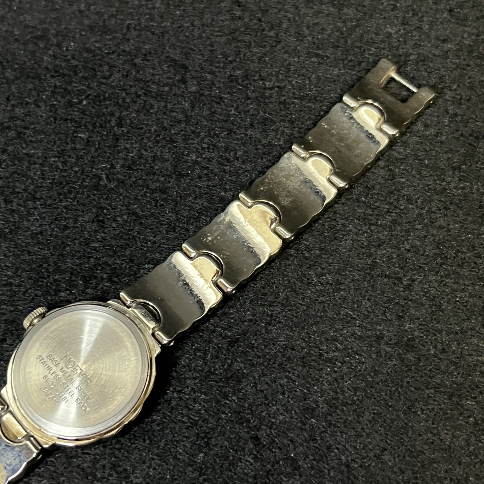 Operational Item NOEVIR Quartz Analog Wristwatch Silver 6L32 1181 confirmed work
