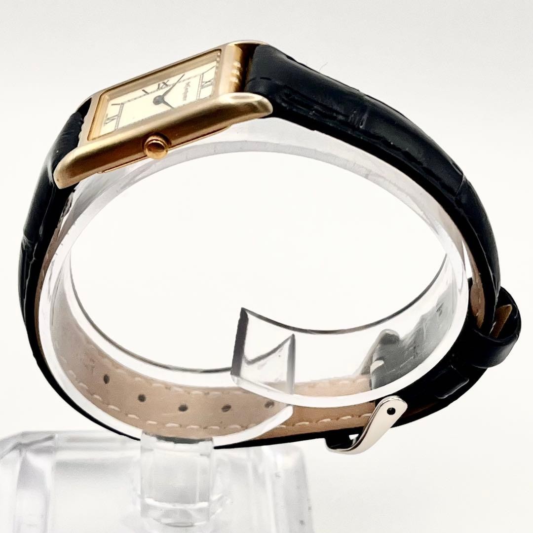 YSL Yves Saint Laurent Tank 5420-F46860 White Quartz Watch Japan 0712157