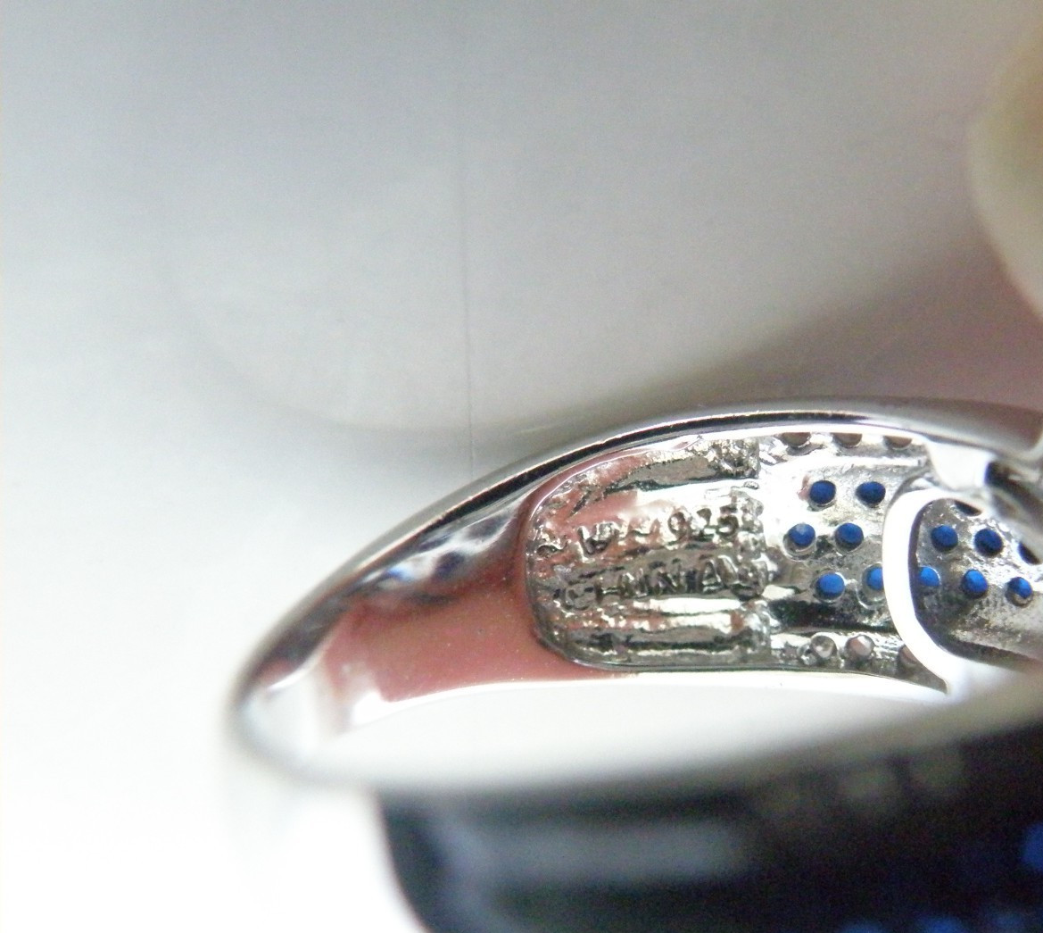 Sterling Silver 925 Lab Created Tanzanite CZ Blue Spinel Halo Ring Size 6