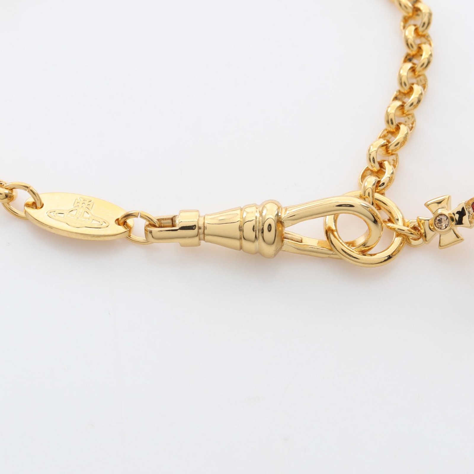 Vivienne Westwood NEW PETITE ORB Bracelet Gold Plated Rhinestone Multicolor NEW