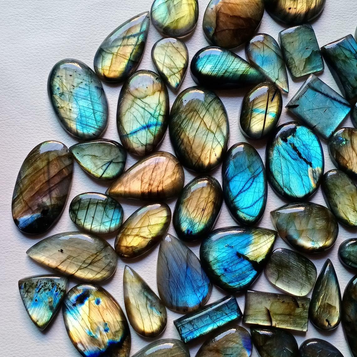 300 Ct Natural Labradorite Wholesale Parcel Labradorite Lot Loose Stone Cabochon
