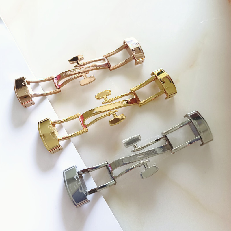 Stainless Steel Folding Clasp Butterfly Buckle 16 18 for Patek Philippe Aquanaut