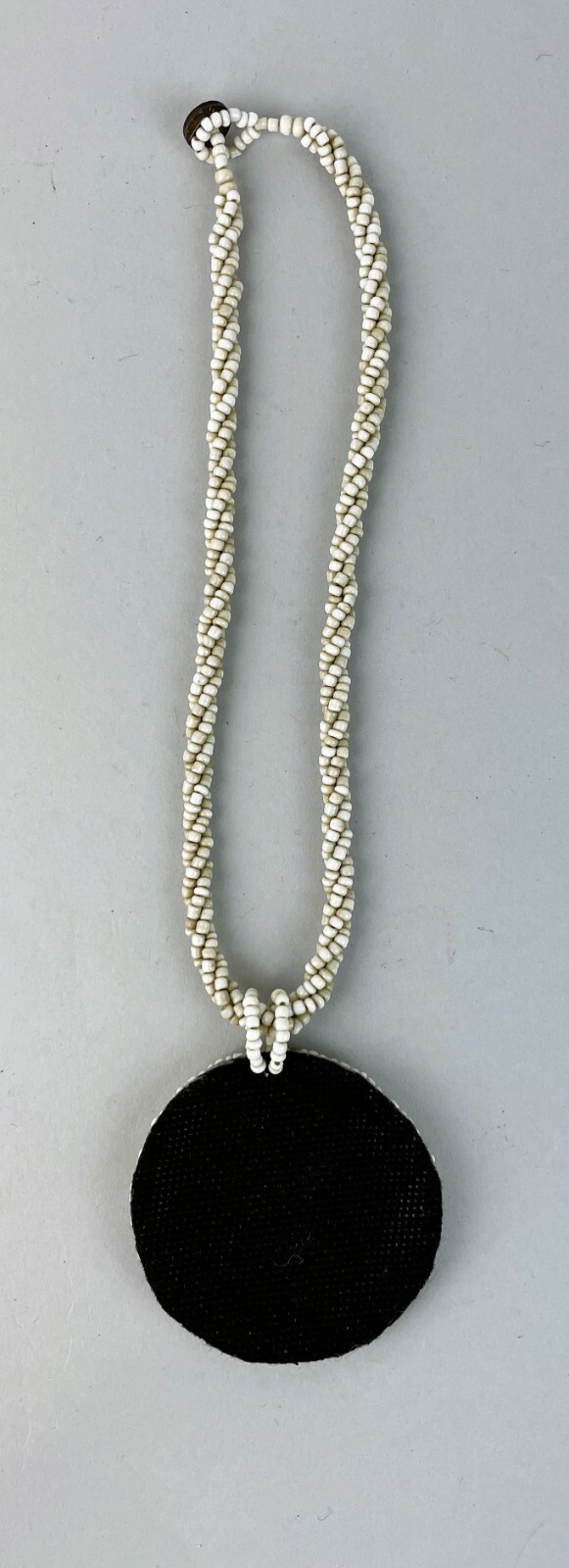 VTG 1970s Bohemian MOP Mother of Pearl Inlay Beaded Necklace 18″