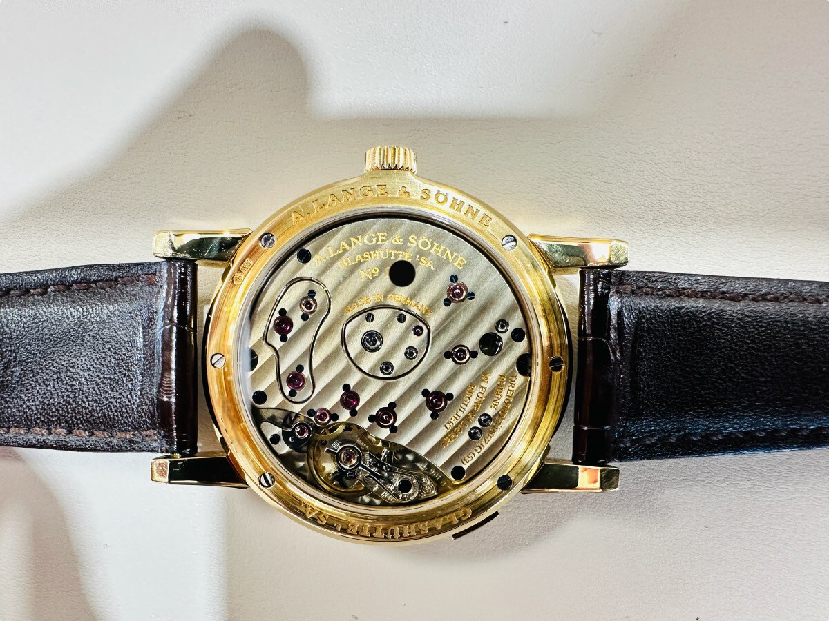 A. Lange & Sohne Lange 1 18K Yellow Gold 101.021 Manual Movement 38.5mm Watch