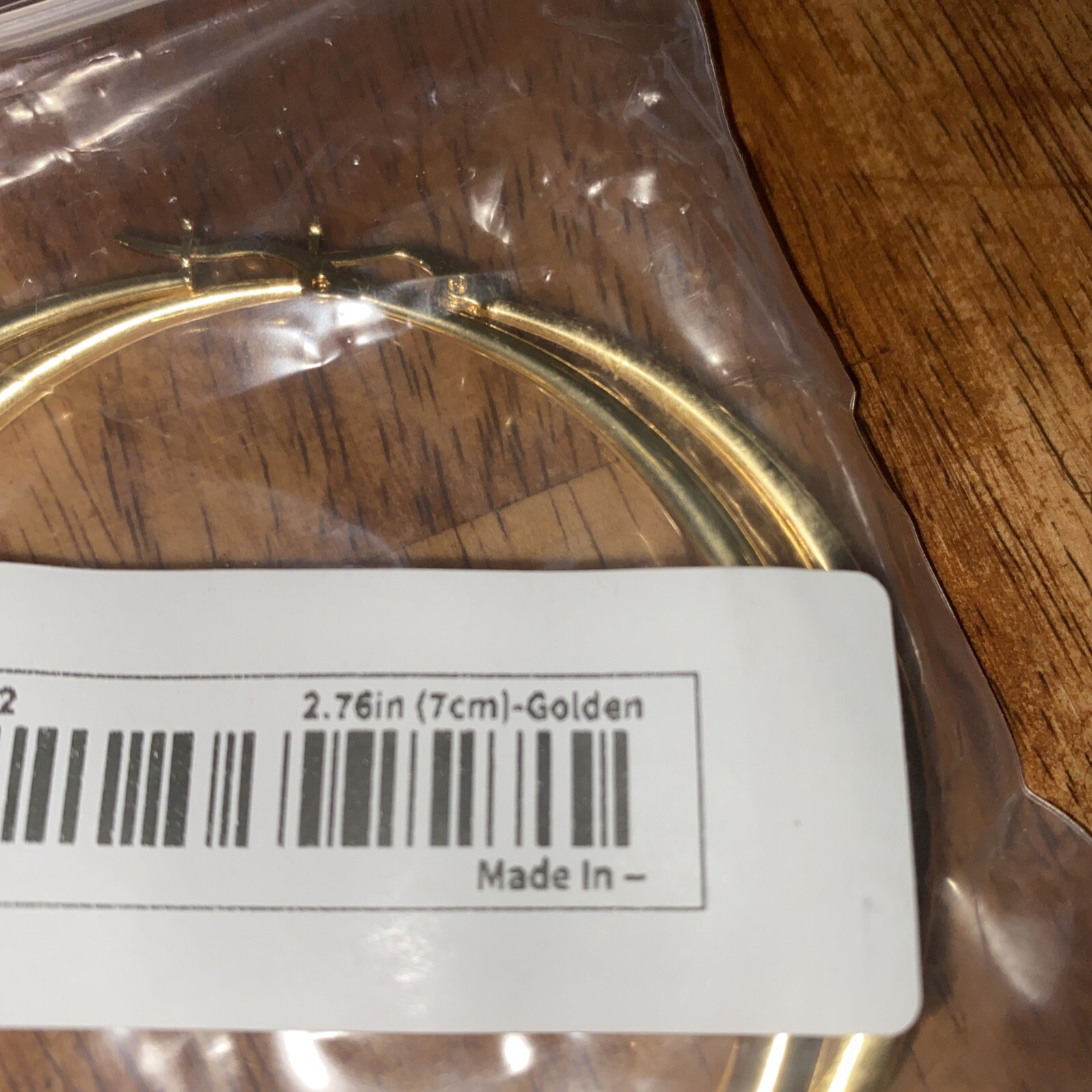 2.76in gold plated s925 sterling silver hoop earings womans