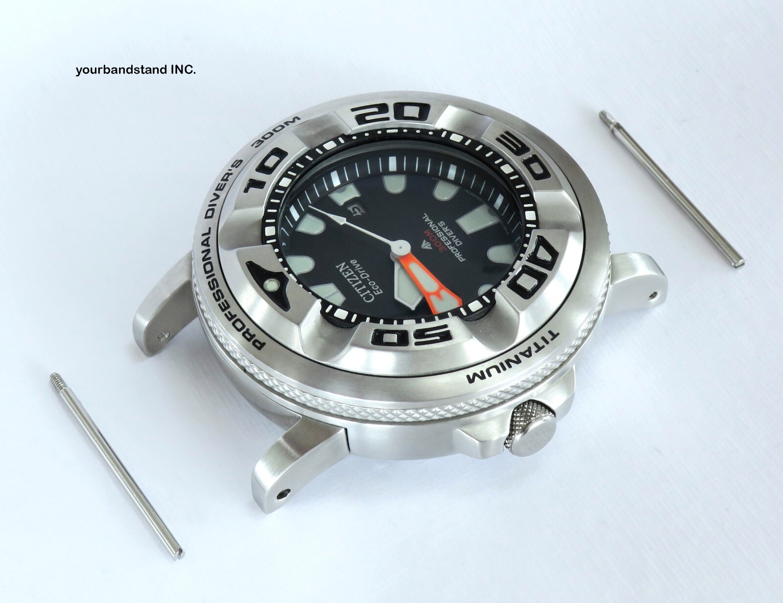 NEW 2 CitiZilla Silver brushed finish adapter Citizen Ecozilla Autozilla BJ8050