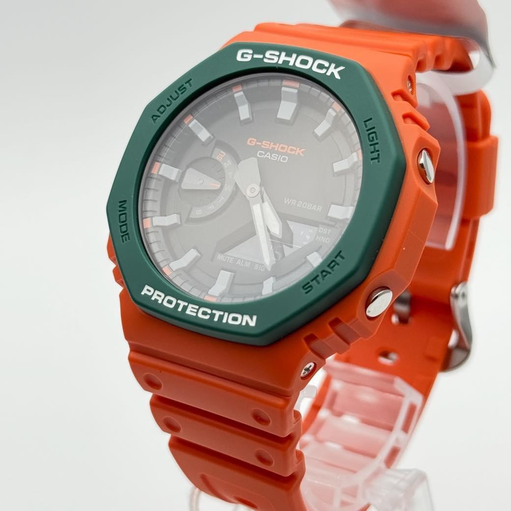 G SHOCK GA 2110SC 4AJF Watch Octagonal Bezel Orange