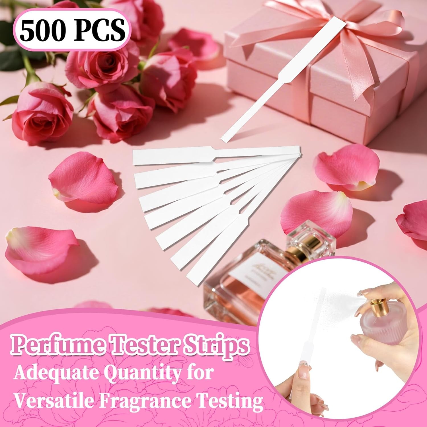 500 PCS Perfume Tester Strips- Disposable Fragrance Strips,White…