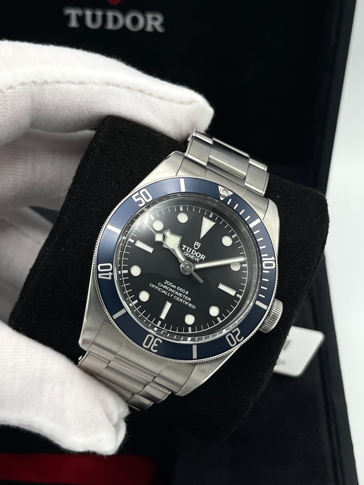 Tudor Heritage Black Bay 41mm 79230B Automatic Black Dial Blue Bezel Papers