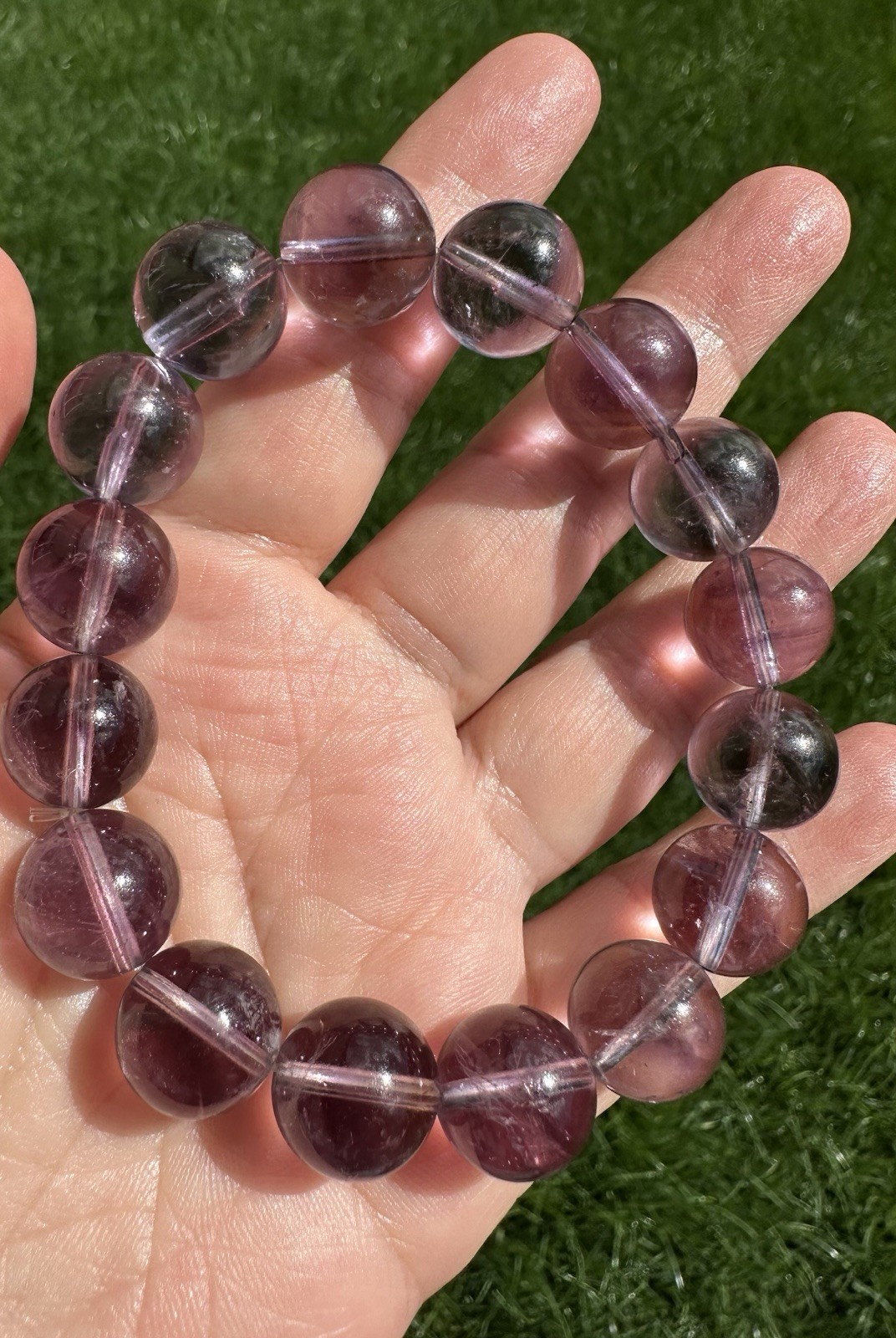 13.7mm Genuine Amethyst Bracelet