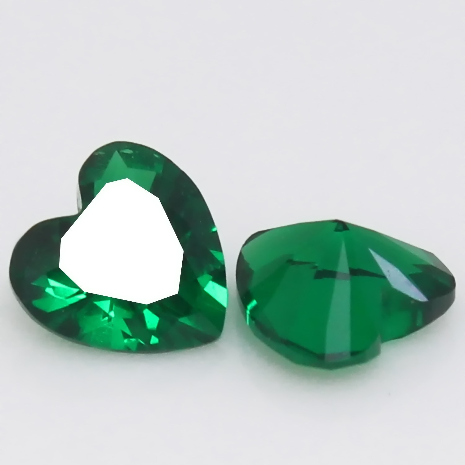 Flawless Natural Certified MUZO Green Emerald 7.00 MM Heart Pair Loose Gemstone
