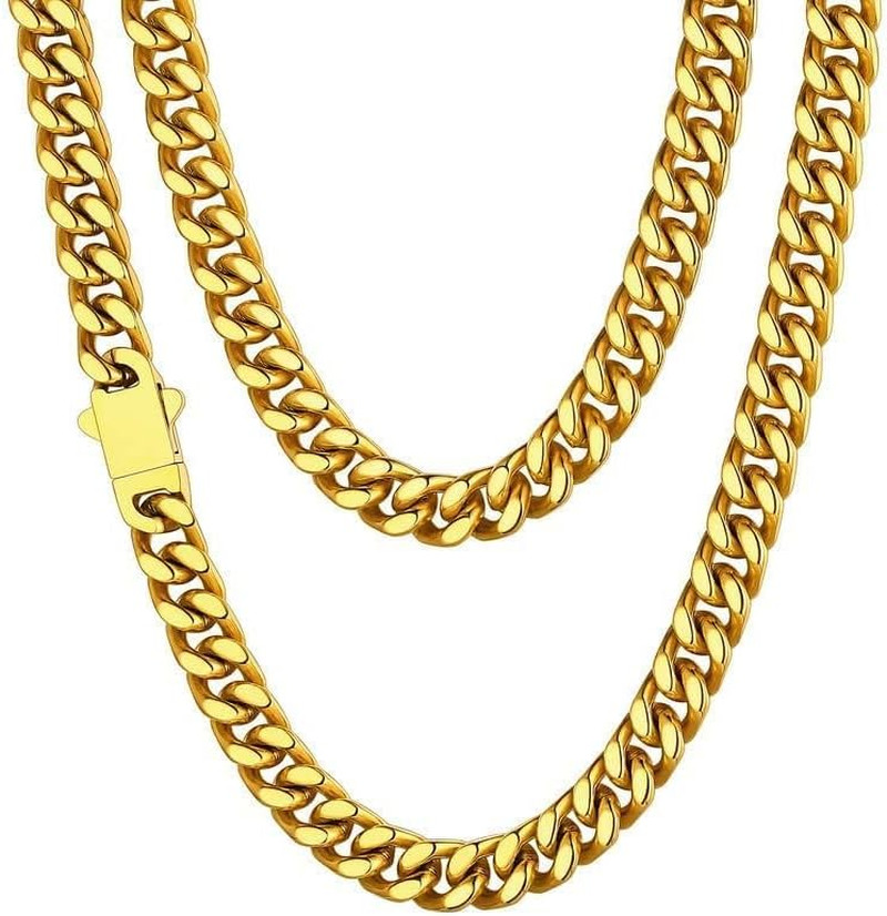 Cuban Link Chain for Men, Stainless Steel Waterproof Necklace | 5/7/9/12/14Mm Mi