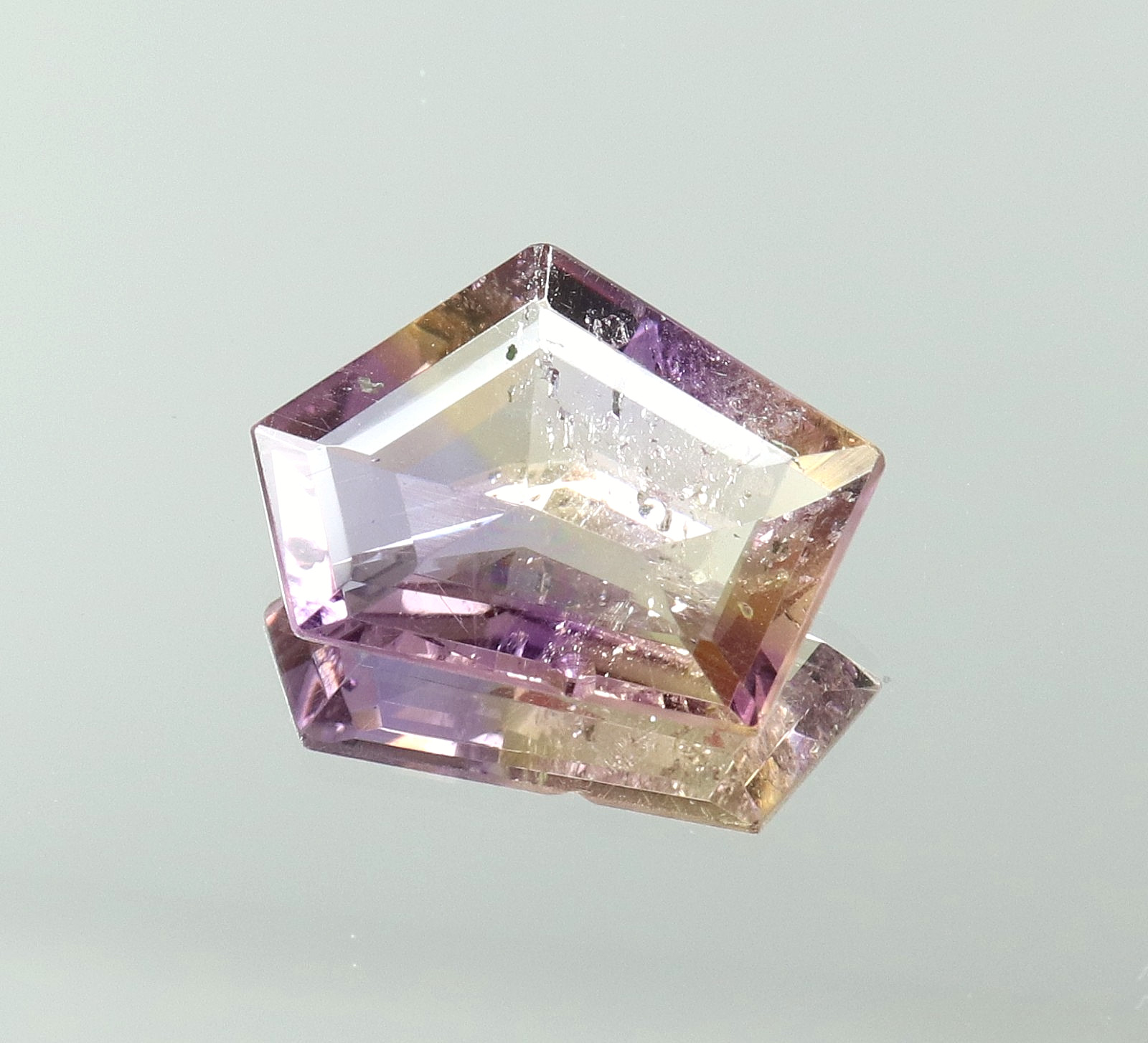 Natural Bolivia Ametrine Bi-Color 5.95 Ct Untreated Certified Loose Gemstone