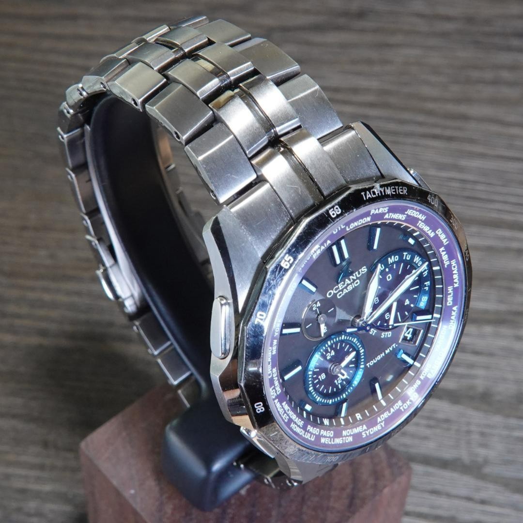 CASIO OCEANUS Manta OCW-S1400-1AJF Titanium Solar Atomic Chronograph Watch Japan