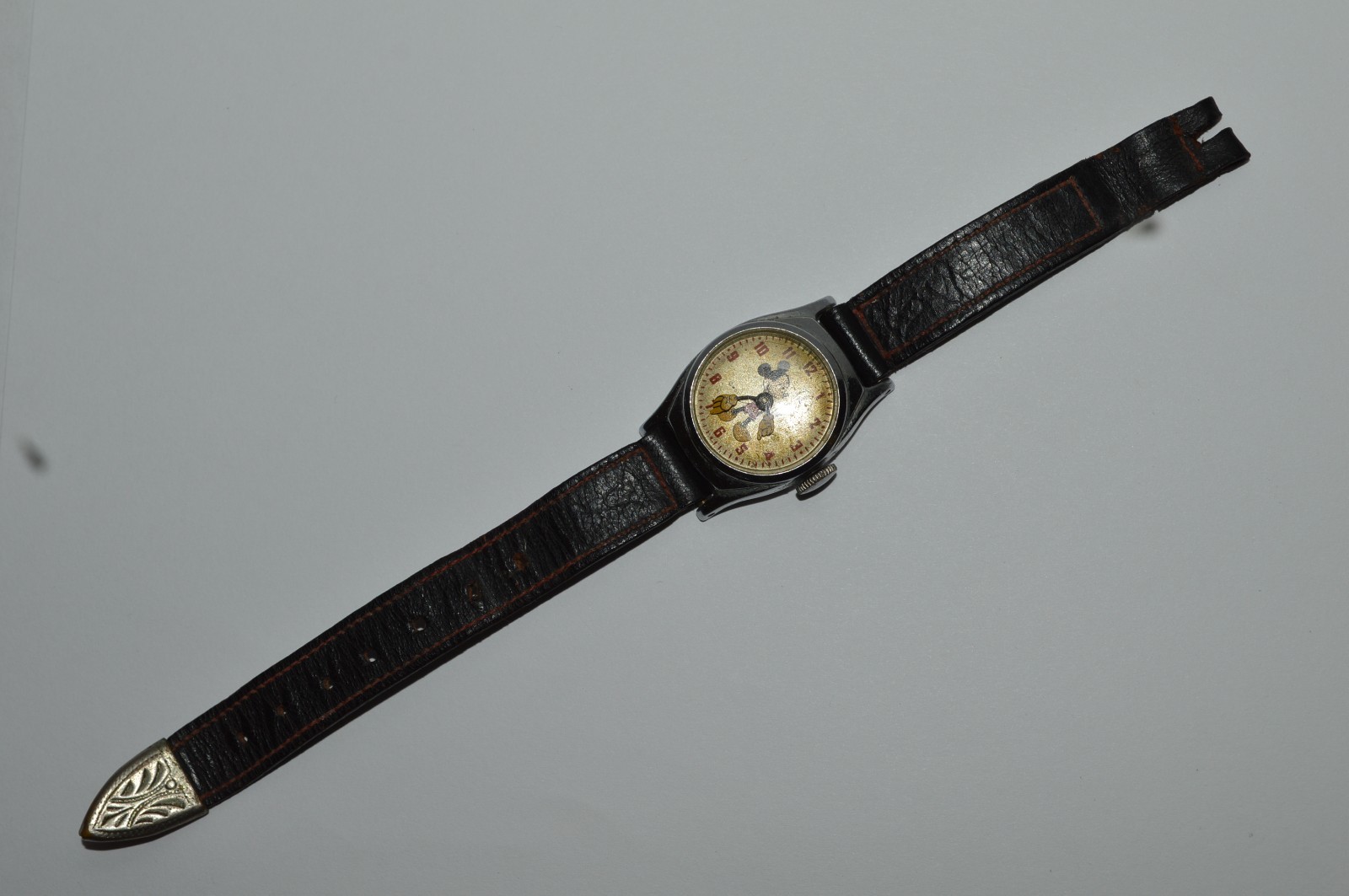 Ingersoll US Time A-4015 Mickey Mouse Watch Wind Up 23mm 1940s Sold As Is Parts