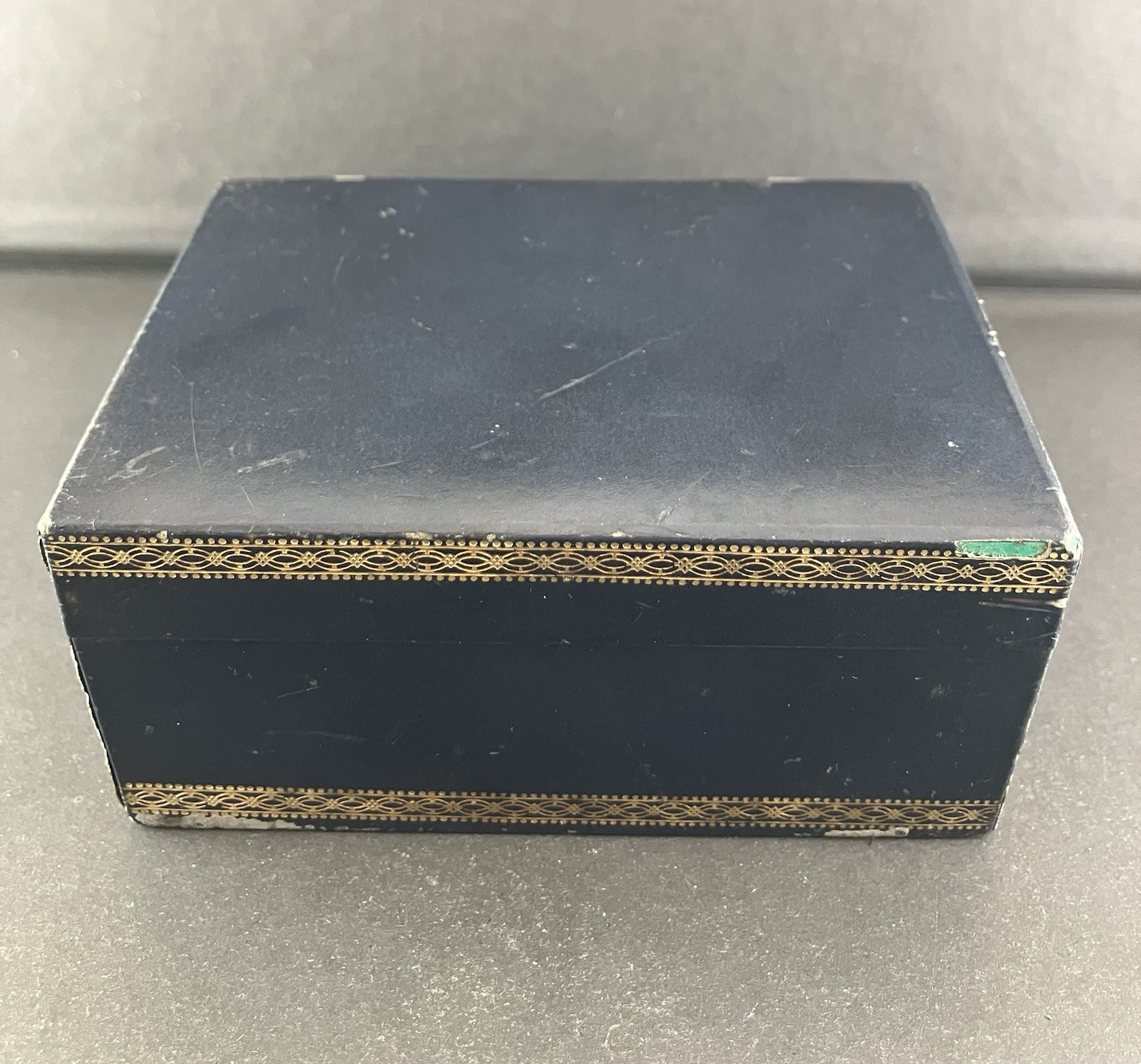Vintage Bucherer dark blue watch presentation BOX. Swiss made.