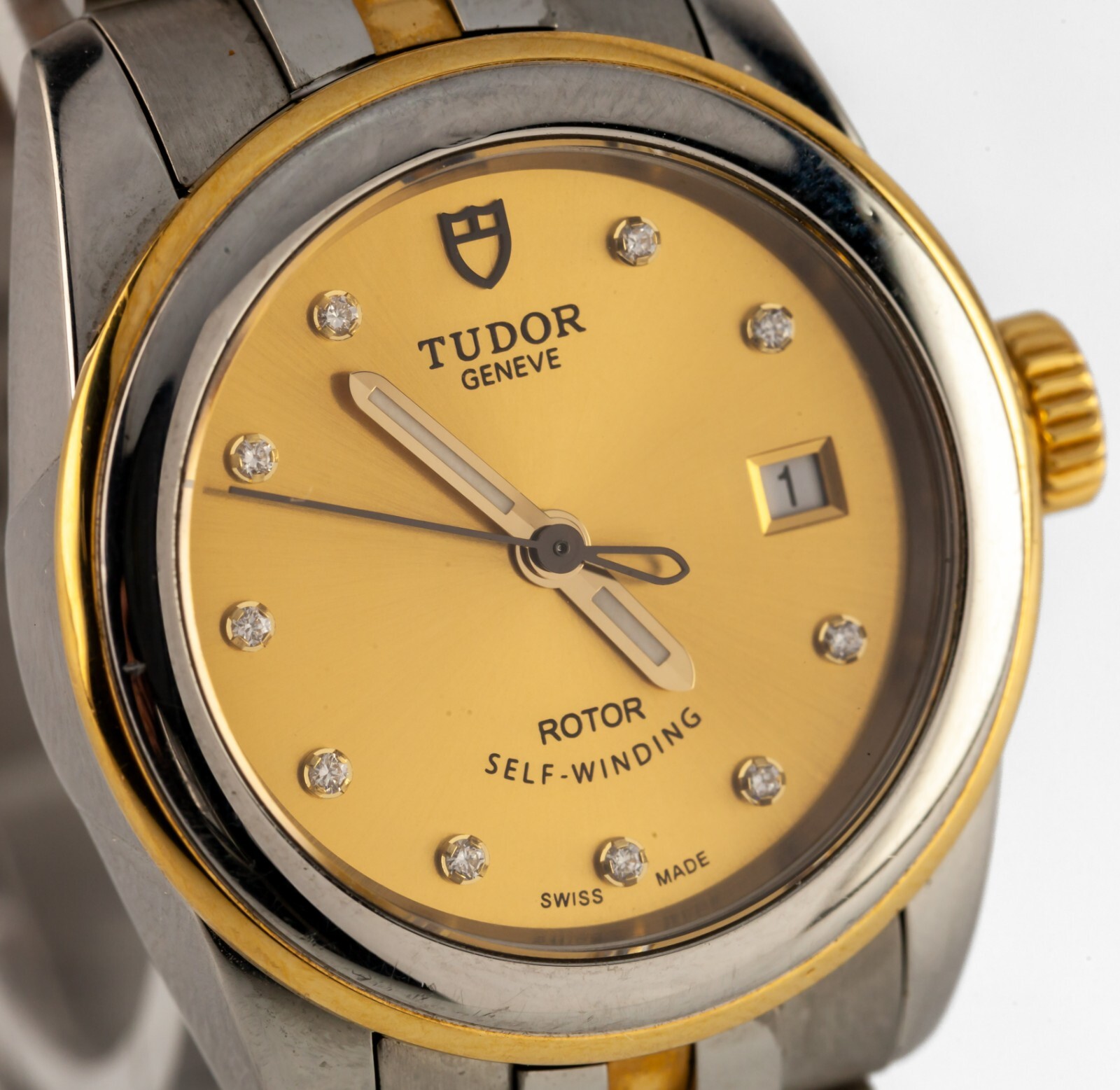 Tudor Women’s Two Tone Automatic Glamour Watch w/ Diamond Dial 51003
