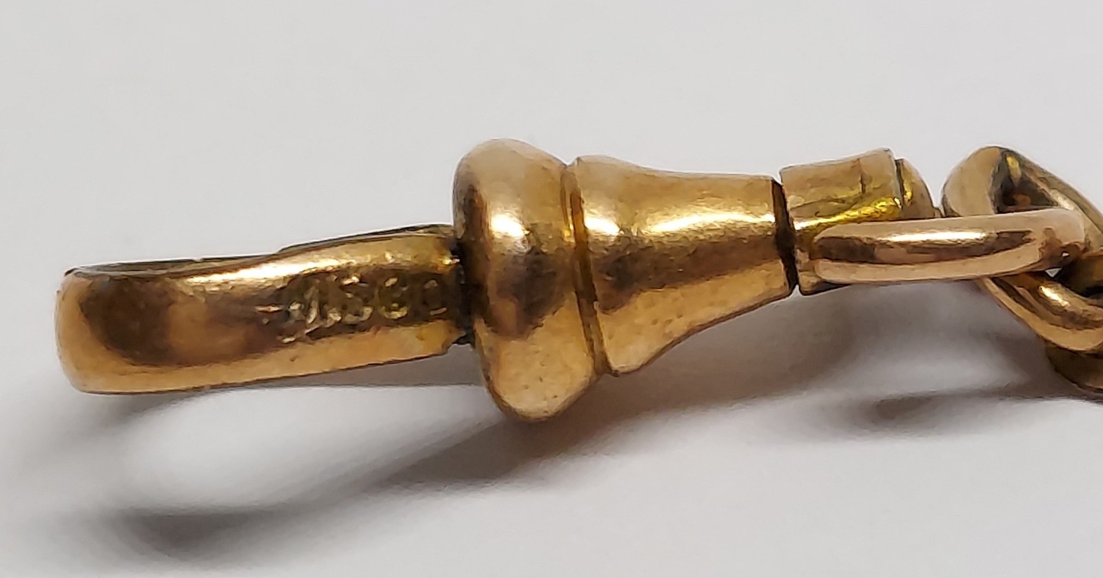 VTG Antique Miniature monkey Wrench works watch Fob charm Gold Filled Chain Clip