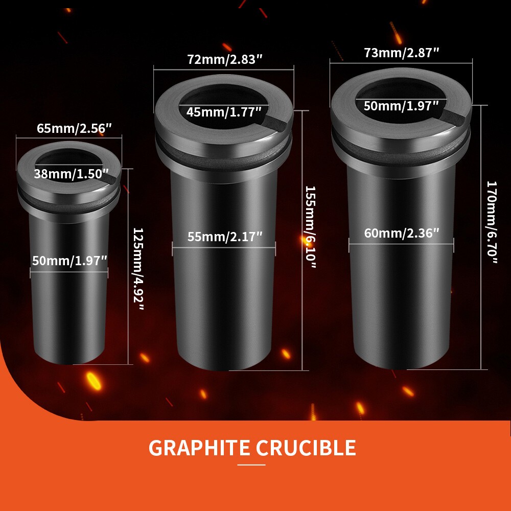 1/2/3 Pack 3KG Graphite Crucible Smelting Tool For Electric Melting Furnace NEW