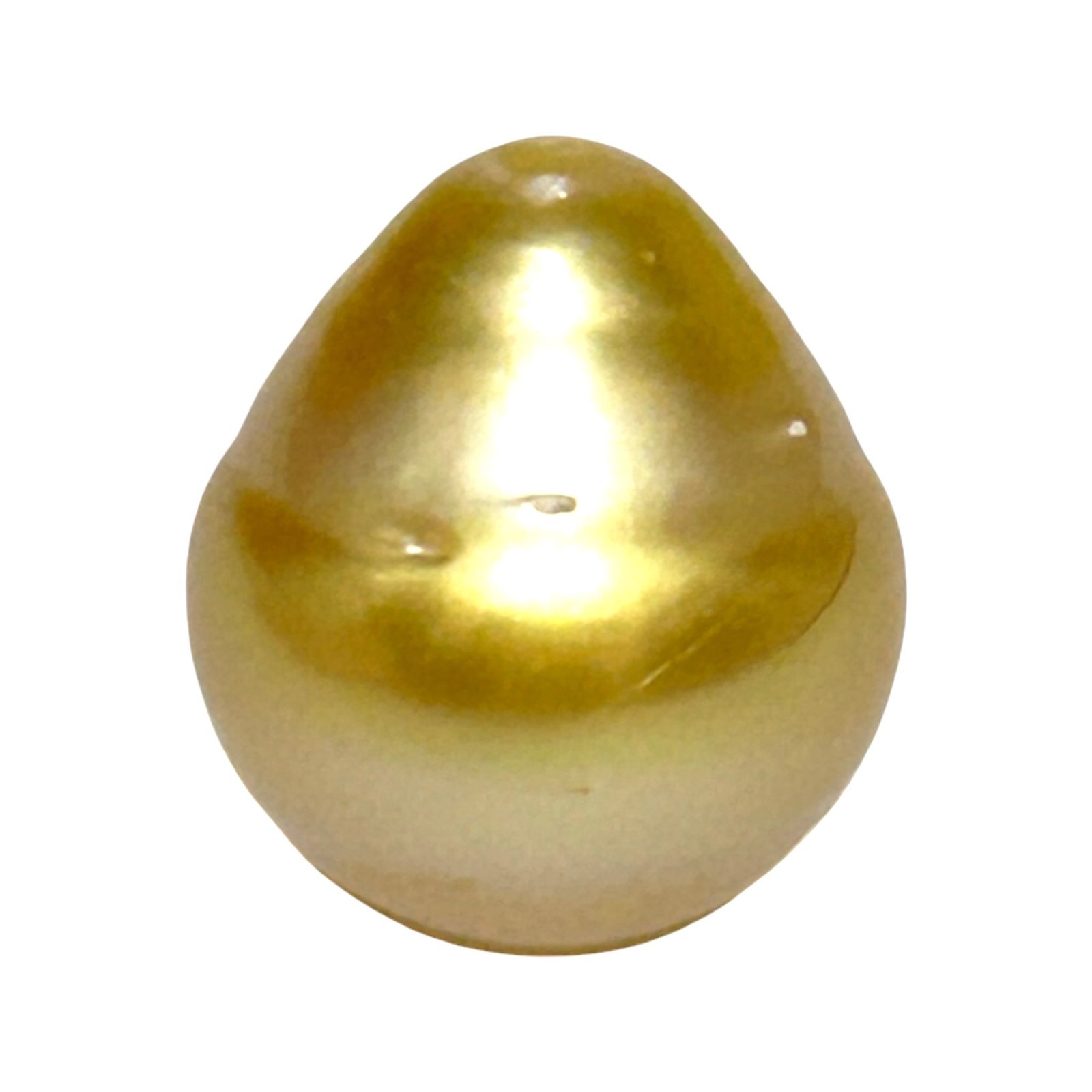 Magnificent Oval 14.6 x 16.8mm 23.2 Carats Lustrous Golden Philippine Sea Pearl