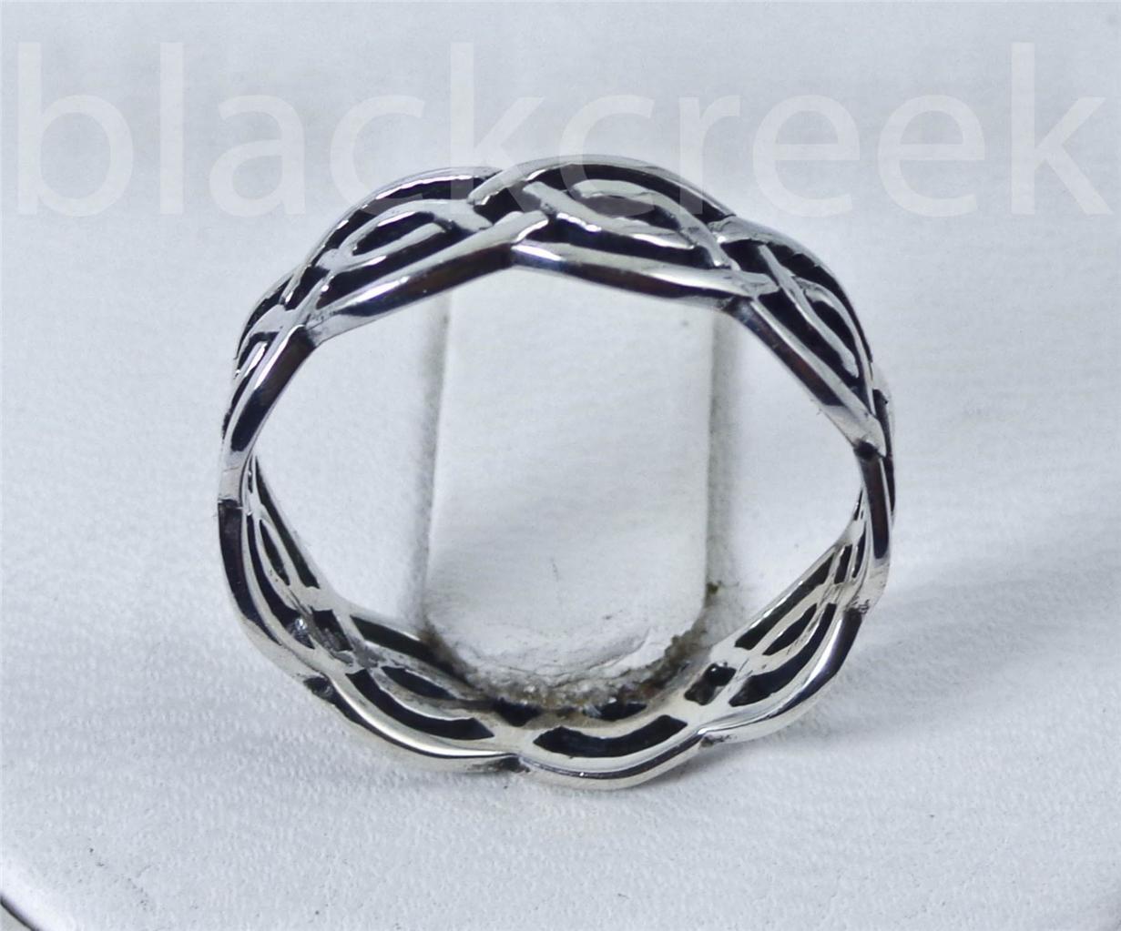 .925 Sterling Silver~ ~Celtic Infinity Band Size 4/5/6/7/8/9/10/11/12/13/14