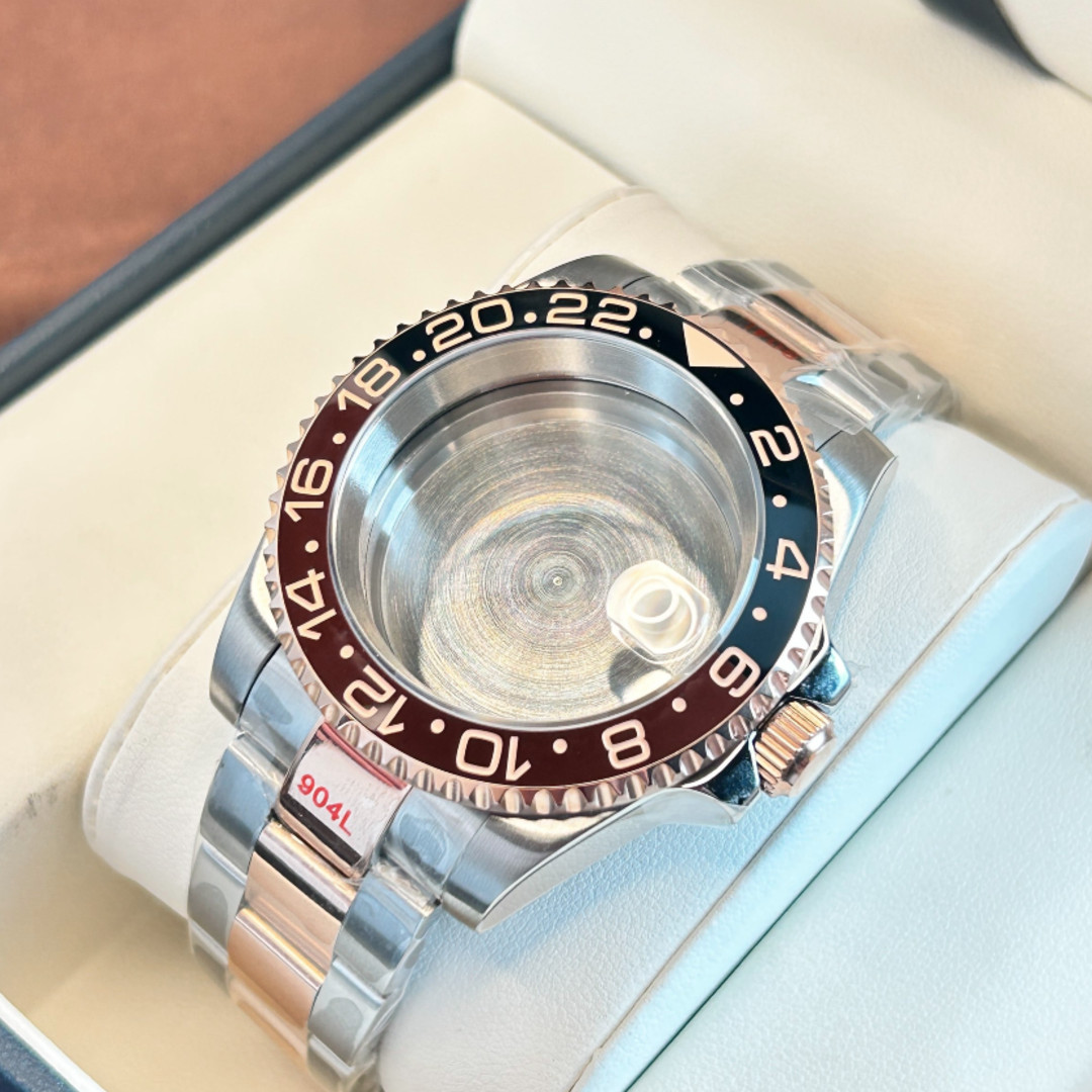200M Waterproof Rose Dive 24 Hour 40mm Watch Mod Case for NH35 NH34 Sapphire Mod