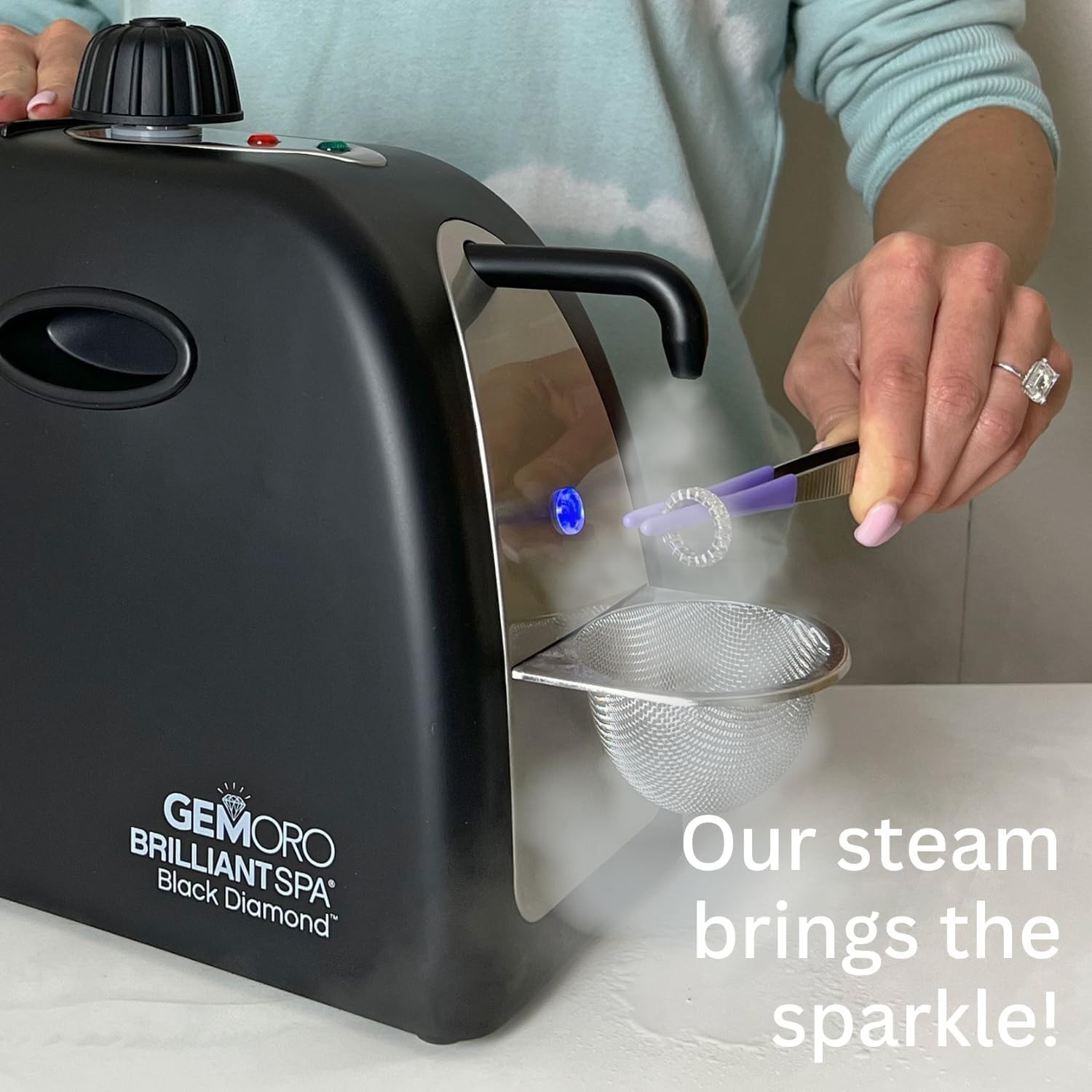 Black Diamond Brilliant Spa Jewelry Steam Cleaner – Portable & Powerful Shine