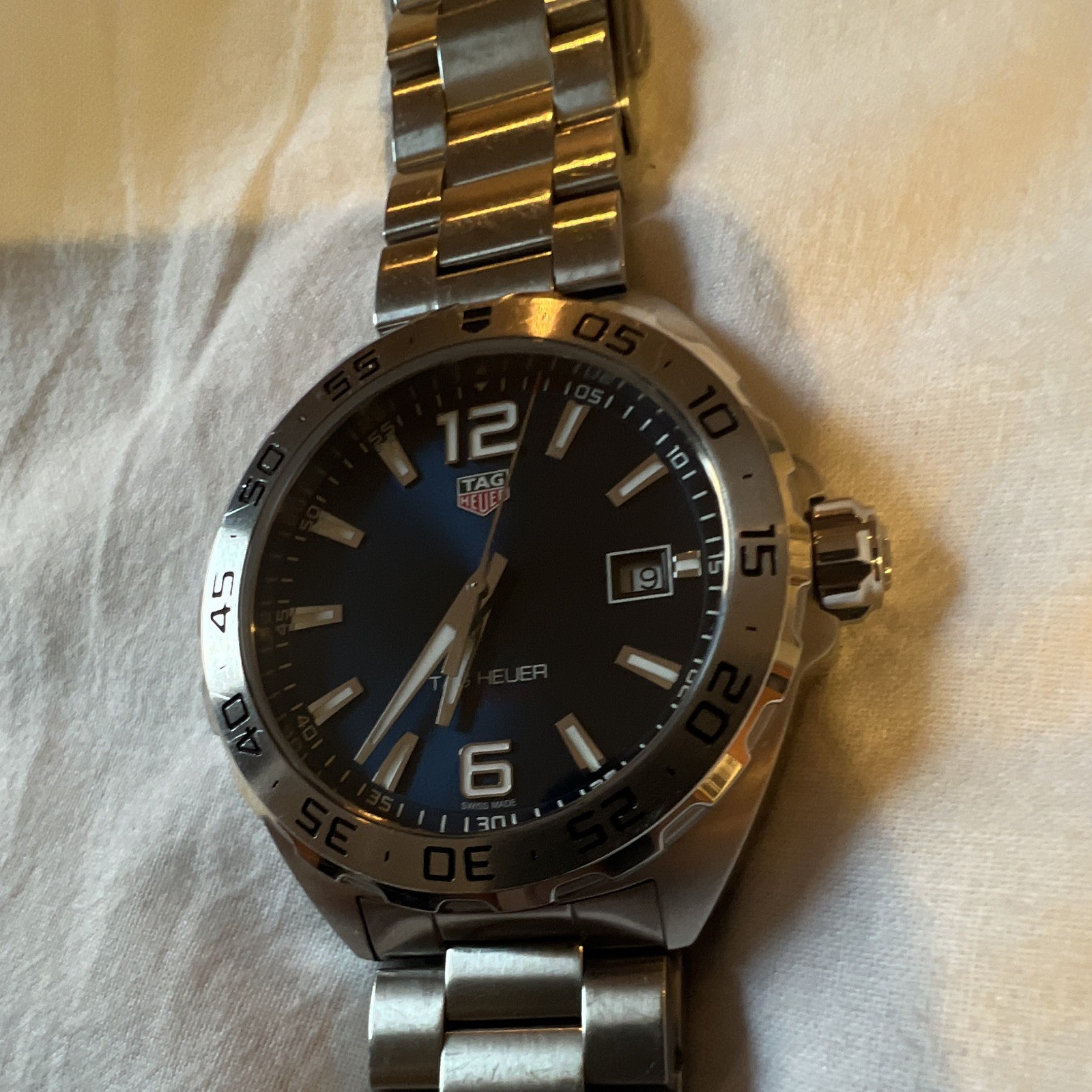 TAG Heuer Formula 1 Quartz 41mm Blue Dial Date Steel Bracelet 200m