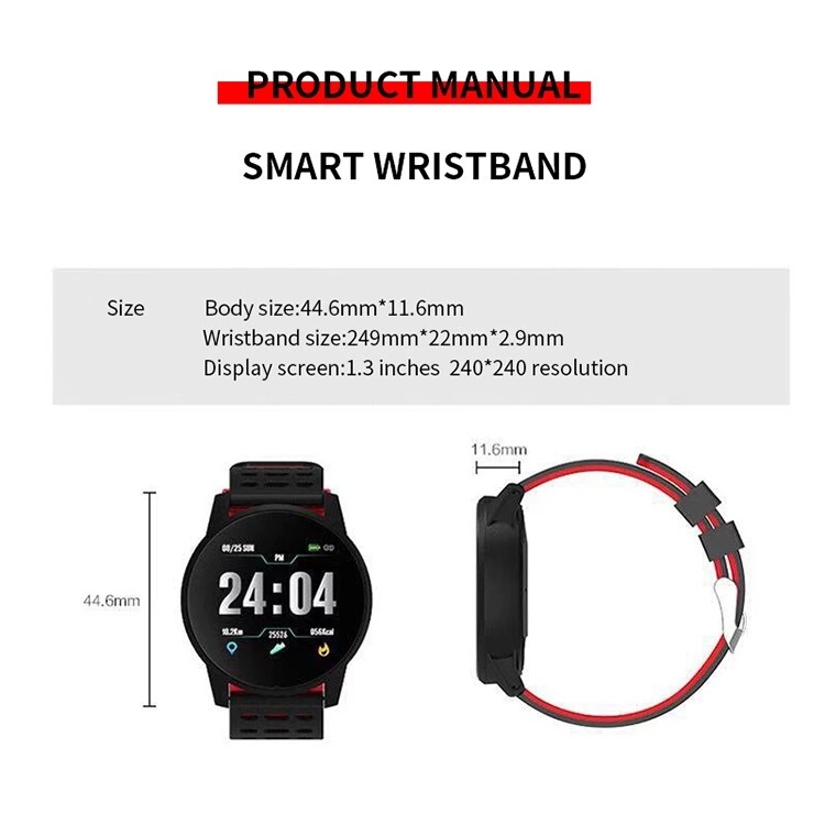 OEM SMART WATCHES D119 PLUS BRACELET WASH HEART RATE & BLOOD PRESSURE MONITOR
